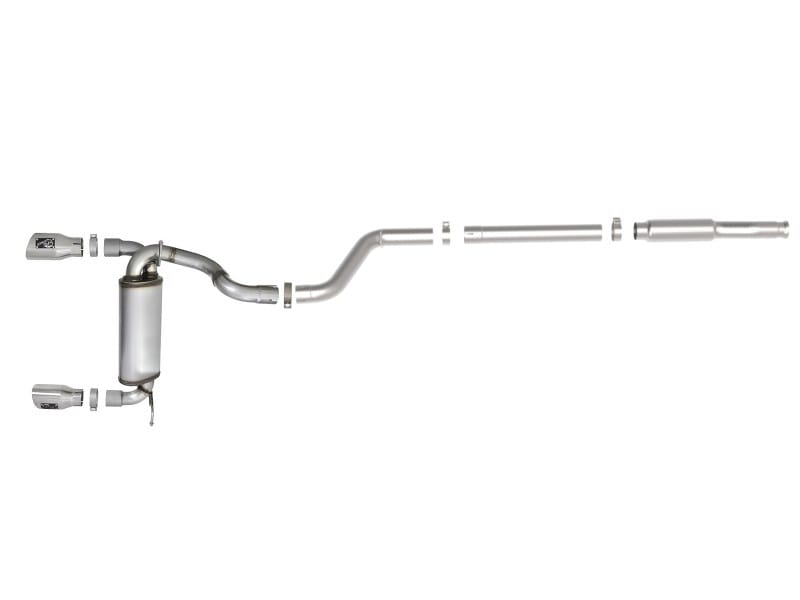 aFe Rebel Series 409 Stainless Steel Cat-Back Exhaust 18-21 Jeep Wrangler JL 2.0L (t) - Polished Tip thumbnail 4