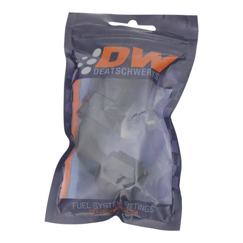 DeatschWerks 10AN Female Swivel 90-Degree Hose End PTFE (Incl Olive Insert) - Anodized Matte Black thumbnail 2