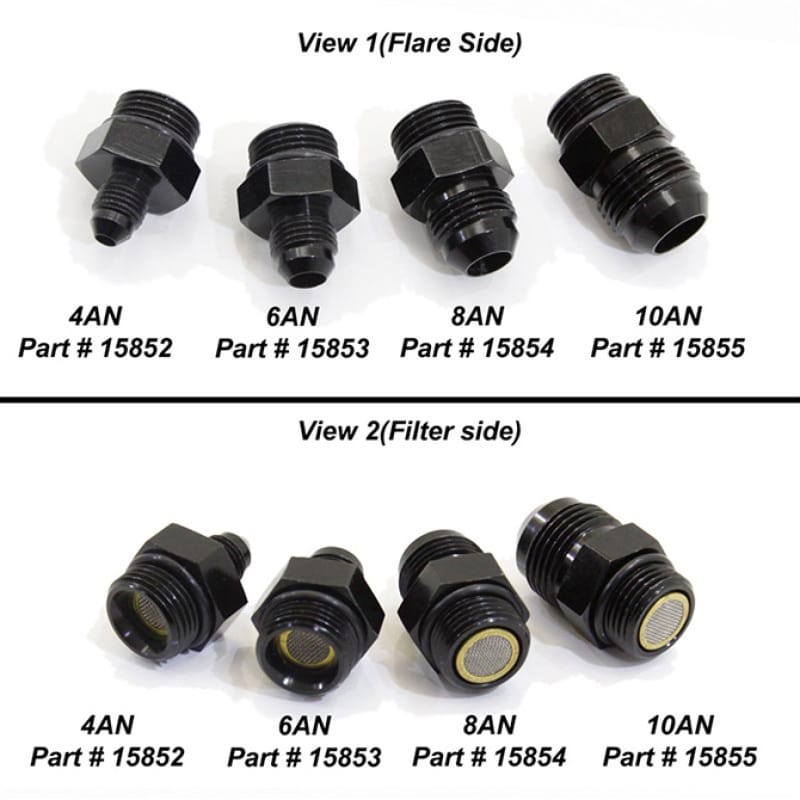 Nitrous Express 6AN to 8AN ORB Filter fitting for Lightning 375