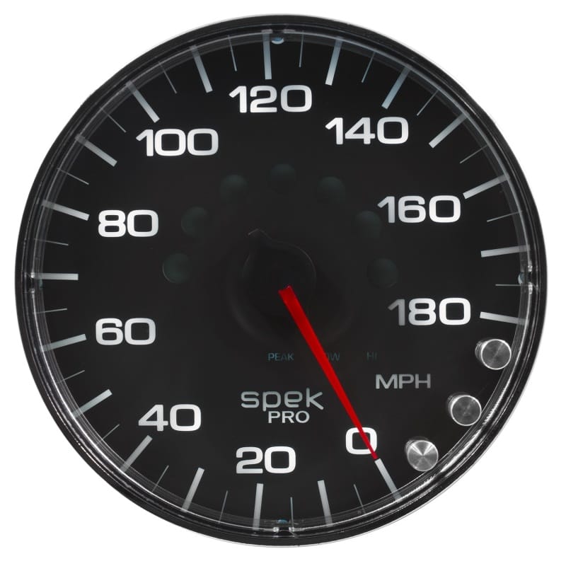 Autometer Spek-Pro Gauge Speedometer 5in 180 Mph Elec. Programmable Black/Chrome - P230318 thumbnail 3