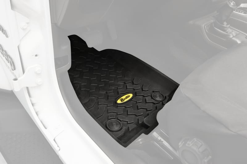 Bestop 20-26 Jeep Gladiator / 18-26 Wrangler JL Front Floor Mats (Black)