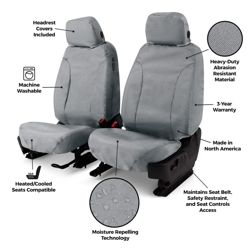 Covercraft 18-22 Dodge Ram ProMaster Endura Waterproof SeatSaver Front Row Seat Covers-Taupe thumbnail 3