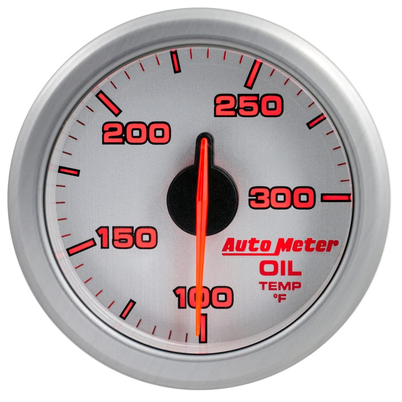 Autometer Airdrive 2-1/6in Oil Temp Gauge 100-300 Degrees F - Silver thumbnail 4