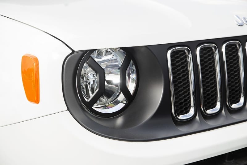 Rugged Ridge 15-18 Jeep Renegade BU Black Headlight Euro Guards Texture thumbnail 2
