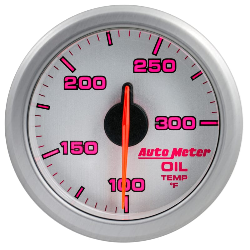 Autometer Airdrive 2-1/6in Oil Temp Gauge 100-300 Degrees F - Silver thumbnail 5