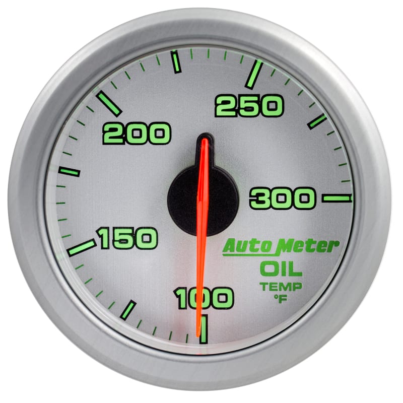 Autometer Airdrive 2-1/6in Oil Temp Gauge 100-300 Degrees F - Silver thumbnail 3