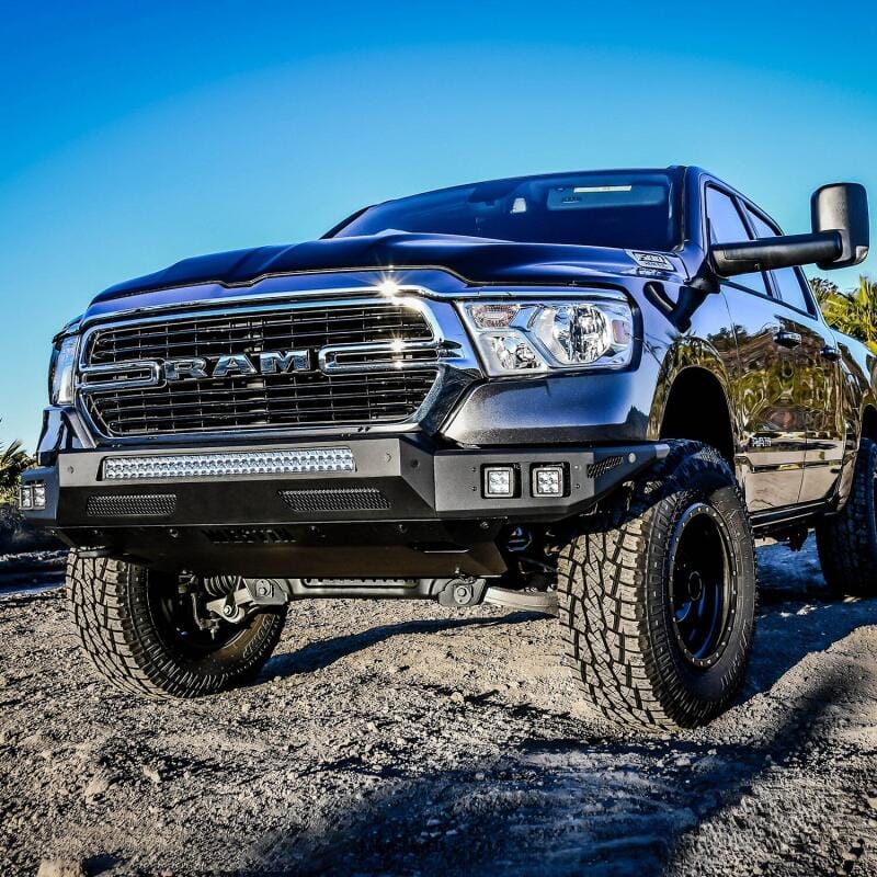 Westin 2019 Dodge Ram 1500 ( Excludes 1500 Classic & Rebel Models ) Pro-Mod Front Bumper - Text. Blk thumbnail 3