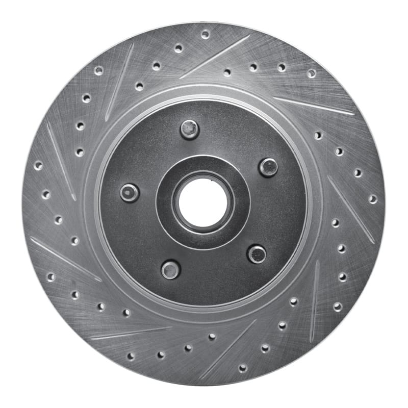R1 76-81 Chrysler Newport Front Left Drilled & Slotted Silver Brake Rotor
