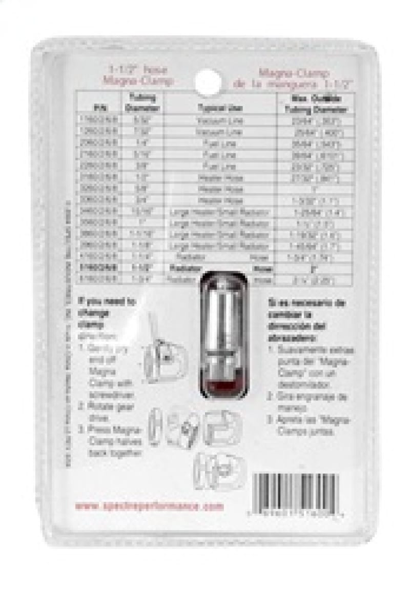 Spectre Magna-Clamp Hose Clamp 1-1/2in. - Red/Blue thumbnail 3