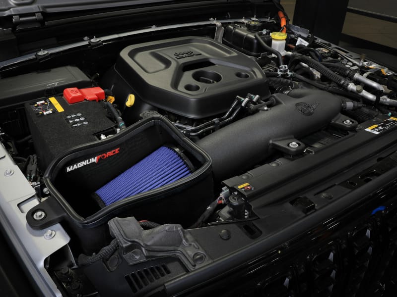 aFe 24-25 Jeep Wrangler JL 4XE L4 2.0L Magnum FORCE Stage-2 Cold Air Intake System w/ Pro 5R Filter thumbnail 4