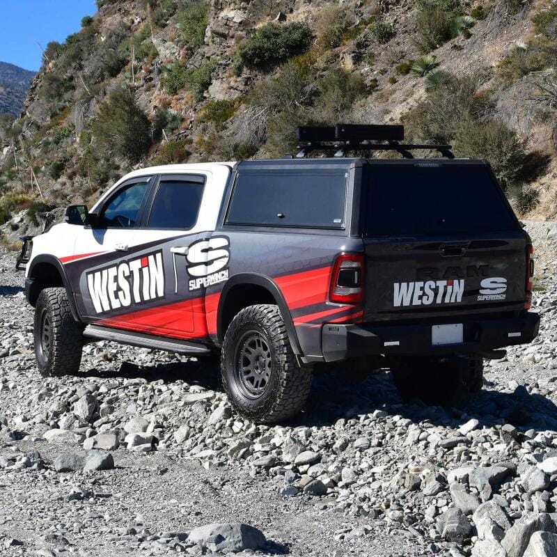 Westin EXP Truck Cap COMPLETE KIT A + BS (19-25 RAM 1500 5.7ft. Bed Excl. Classic) - Black