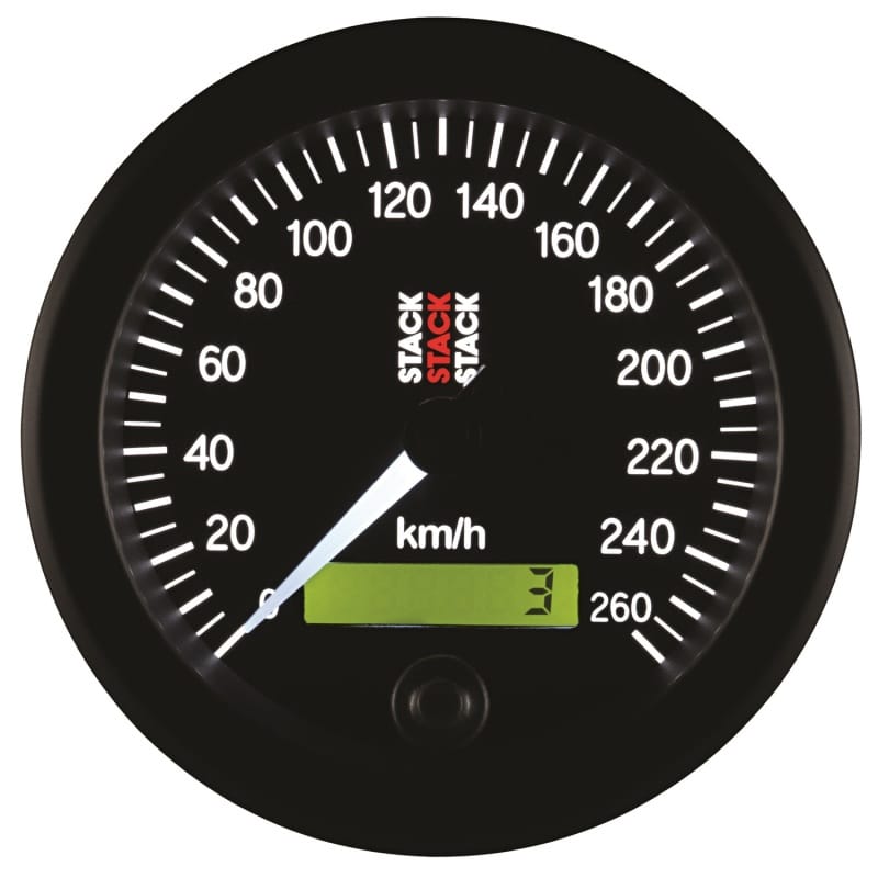 Autometer Stack 88mm 0-260 KM/H Electronic Speedometer - Black thumbnail 4
