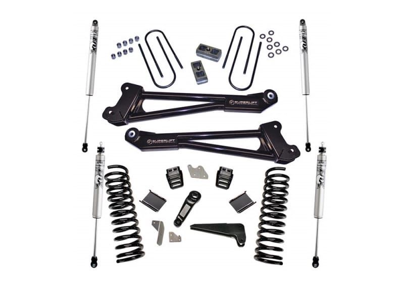 Superlift 13-18 Ram 3500 4WD Diesel 4in Lift Kit Replacement Radius Arms w/ Fox 2.0 Shocks