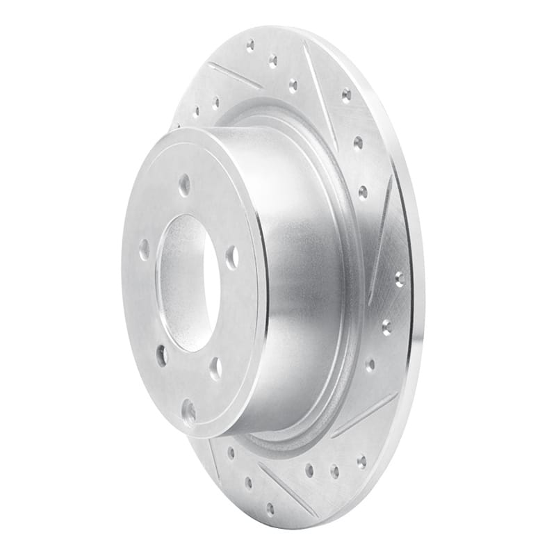 R1 07-17 Chrysler SEBRING Rear Right Drilled & Slotted Silver Brake Rotor thumbnail 2
