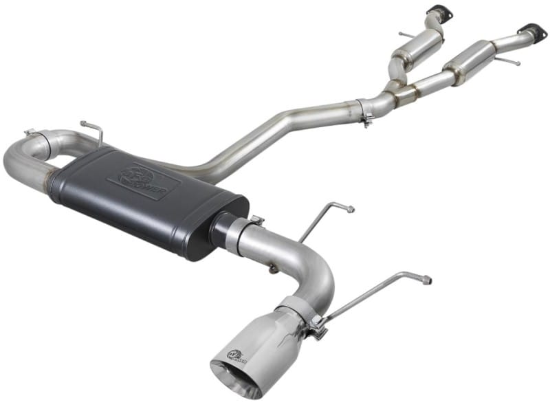 aFe Large Bore HD 3in 304 SS Cat-Back Exhaust w/ Polished Tips 14-19 Jeep Grand Cherokee V6-3.6L thumbnail 2