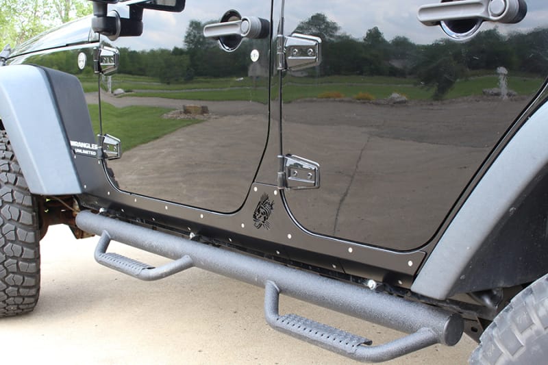 Fishbone Offroad 07-18 Jeep Wrangler JK 4 Door Rocker Guards Scale Armor thumbnail 4