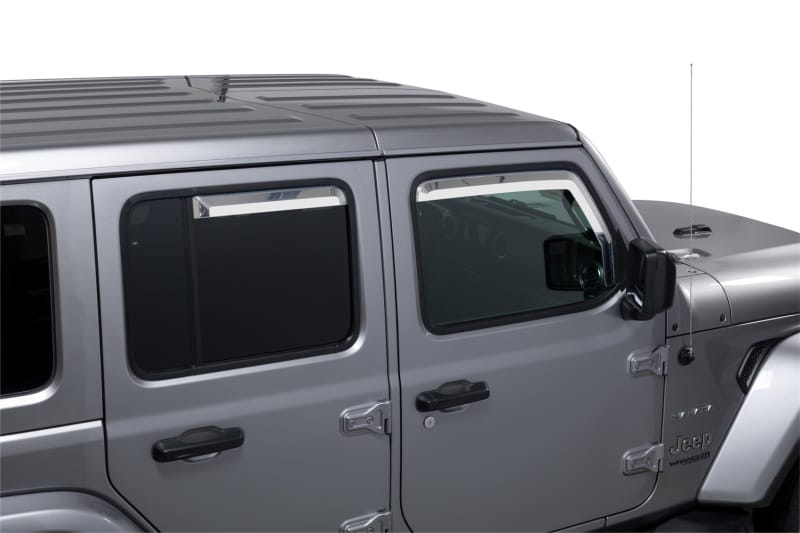 Putco 20-21 Jeep Gladiator JT/JL Element Chrome Window Visors (Set of 4) thumbnail 2