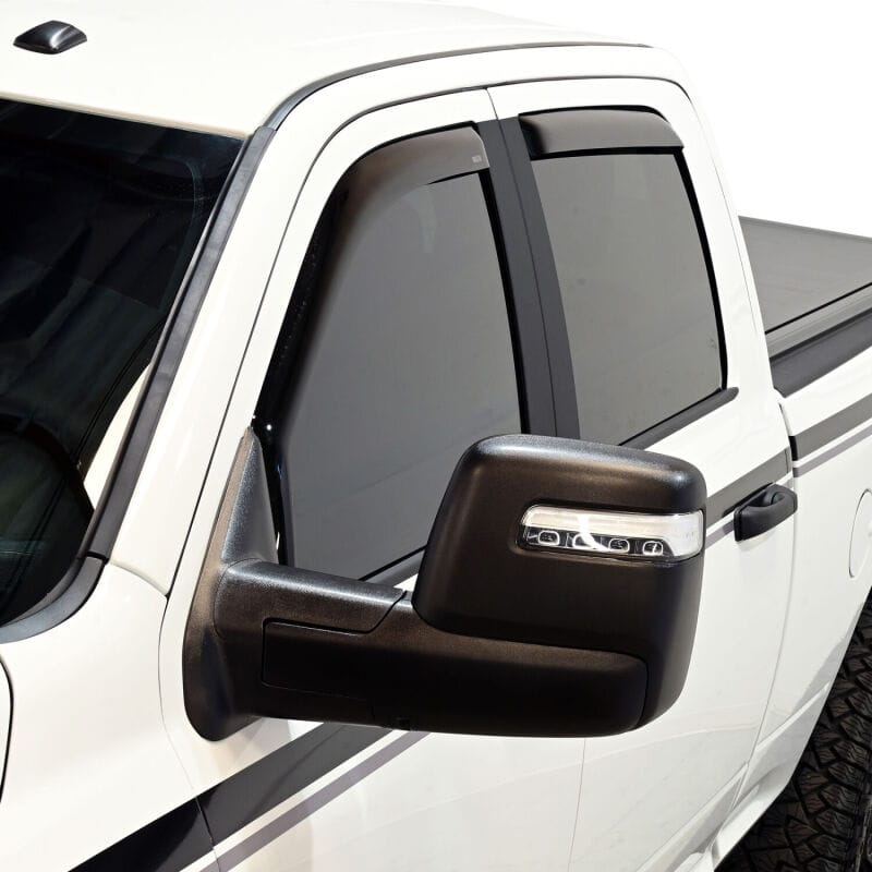 Westin 2009-2018 Dodge/Ram Crew Cab/Mega Cab In-Channel Wind Deflector 4pc - Smoke thumbnail 2