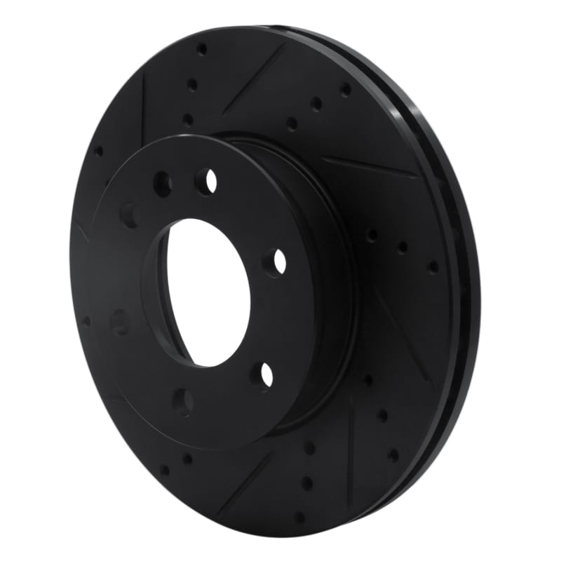 R1 06-25 American Coach Patriot Front Left Drilled & Slotted Black Brake Rotor thumbnail 2