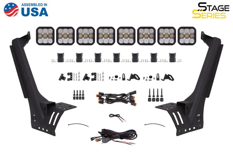 Diode Dynamics Jeep JL SS5 Sport CrossLink Windshield - White Combo Lightbar Kit thumbnail 8