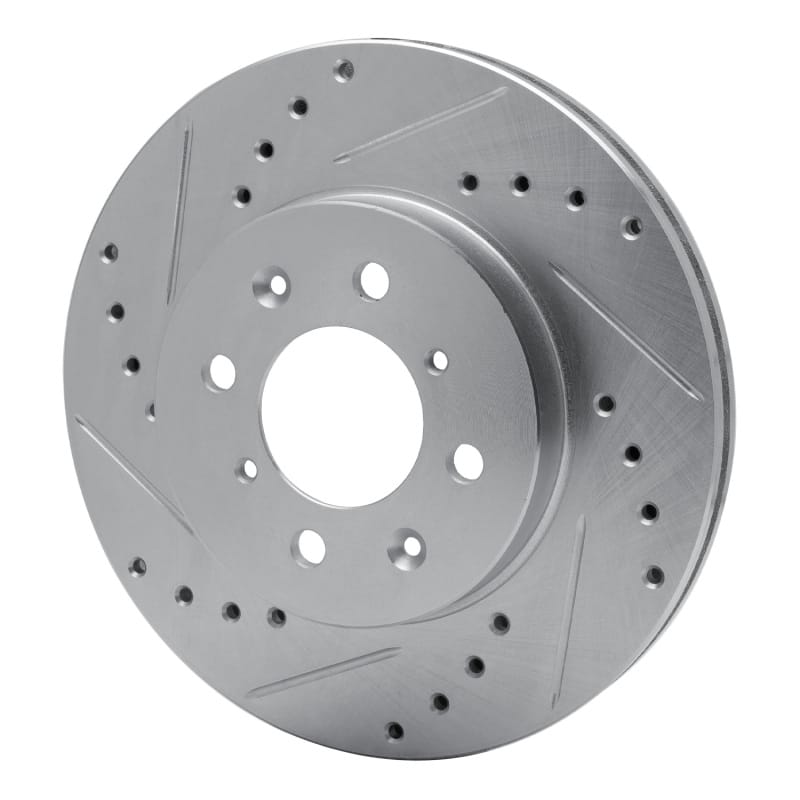R1 84-85 Dodge Caravan Front Left Drilled & Slotted Silver Brake Rotor thumbnail 2