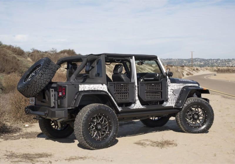 Rampage 2007-2018 Jeep Wrangler(JK) Unlimited 4-Door Trailview Tonneau Top - Black Diamond thumbnail 2