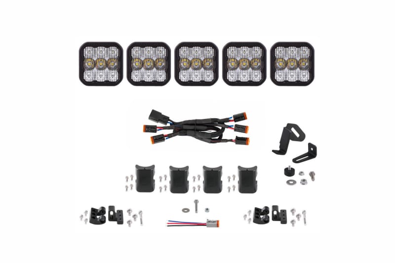 Diode Dynamics SS5 Sport Universal CrossLink 5-Pod Lightbar - White Combo
