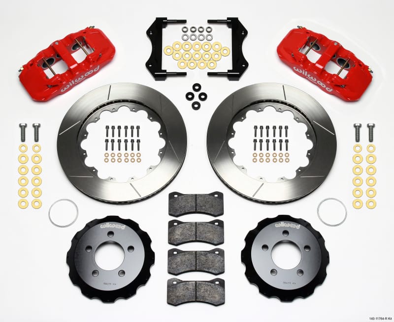 Wilwood AERO6 Front Hat Kit 14.25 Red 2006-10 Magnum/Challenger/Charger/300C