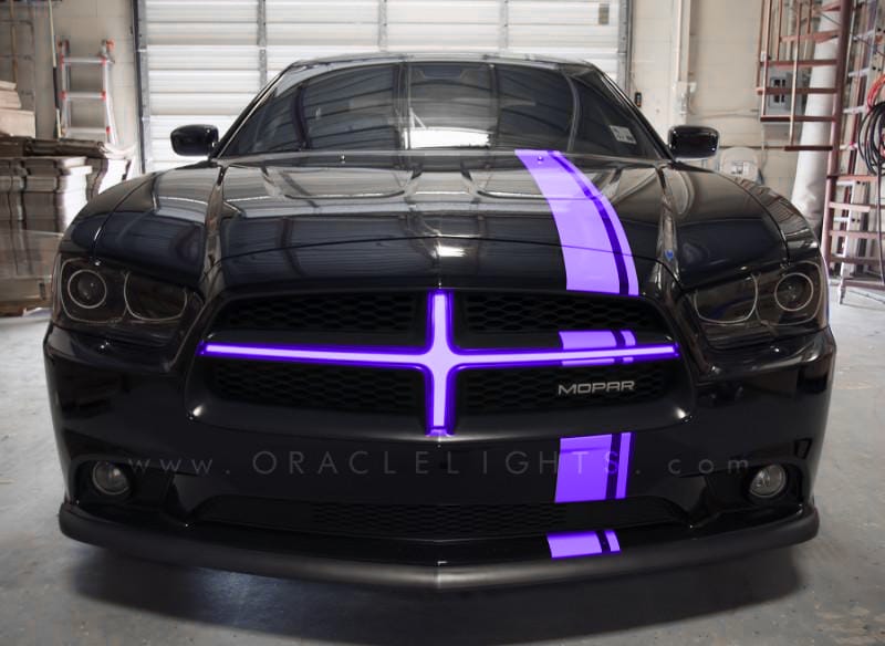 Oracle 11-14 Dodge Charger Illuminated Grille Crosshairs - UV/Purple thumbnail 2