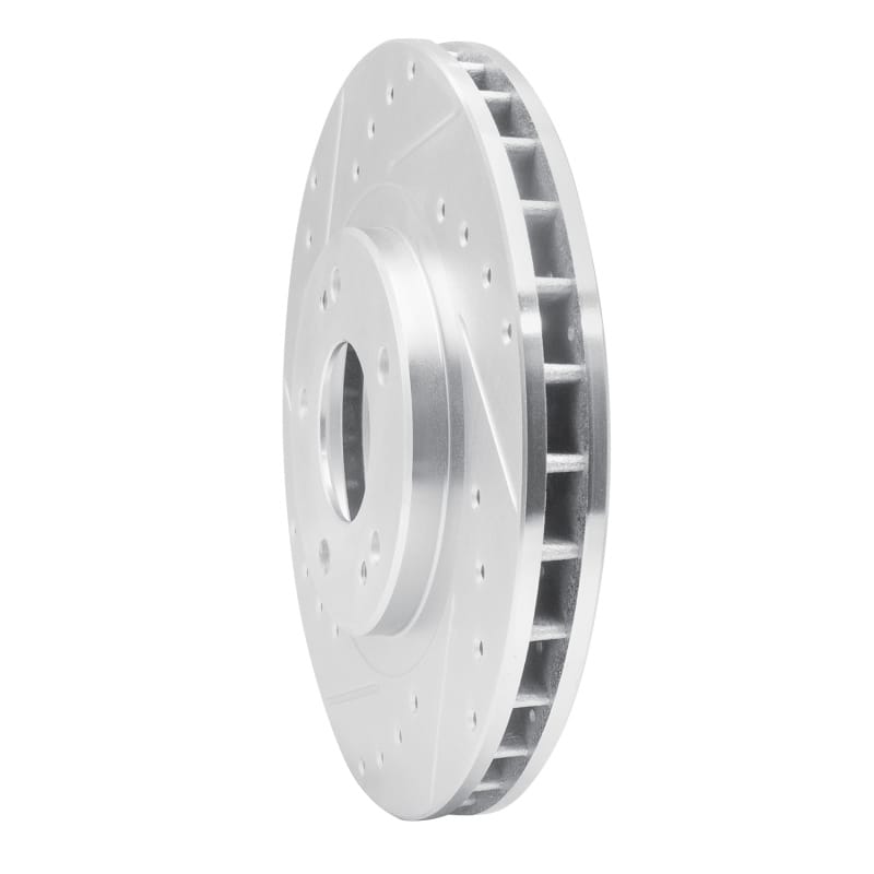 R1 91-93 Dodge STEALTH Front Left Drilled & Slotted Silver Brake Rotor thumbnail 2