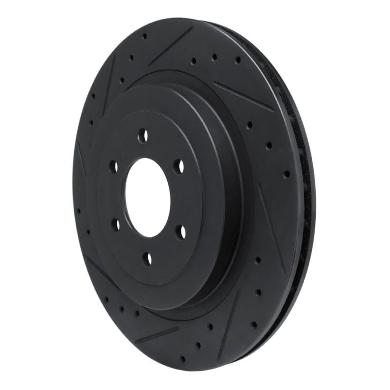 R1 92-02 Dodge Viper Rear Left Drilled & Slotted Black Brake Rotor thumbnail 2
