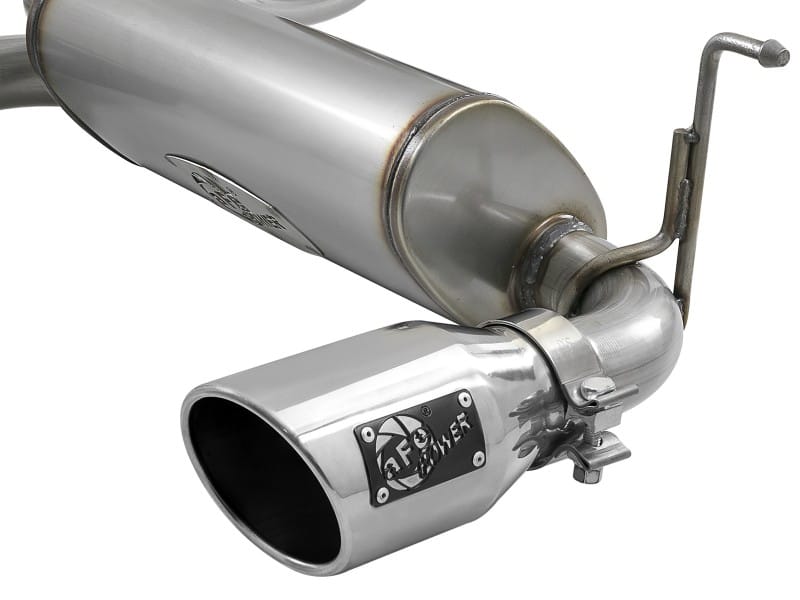 aFe Rebel Series 409 Stainless Steel Cat-Back Exhaust 18-21 Jeep Wrangler JL 2.0L (t) - Polished Tip thumbnail 3