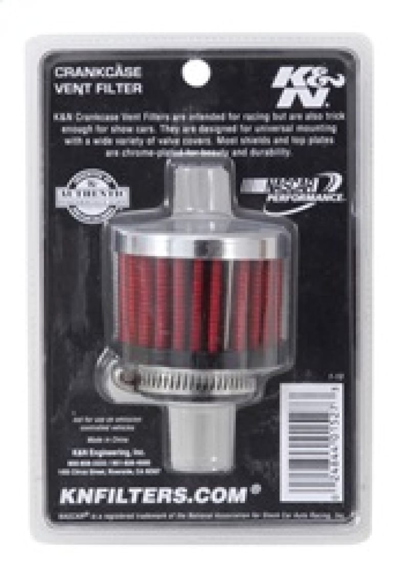 K&N 1in Flange ID x 2in OD x 1.5 inch H Rubber Base Crankcase Vent Filter thumbnail 3