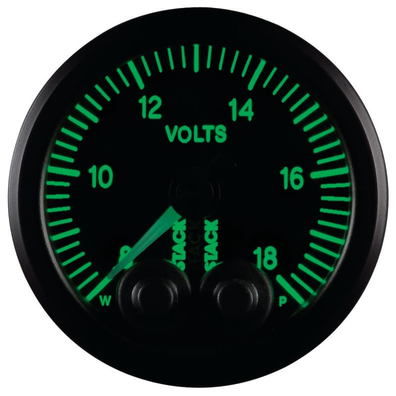 Autometer Stack 52mm 8-18V Pro-Control Battery Voltage Gauge -Black thumbnail 5