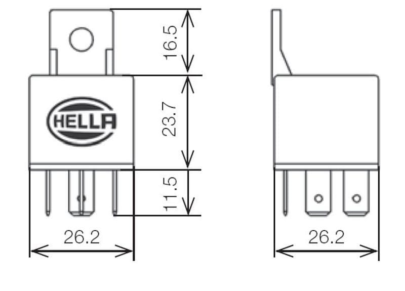 Hella Relay 12V 20/40A Spdt Res Bkt - 933332181 thumbnail 2