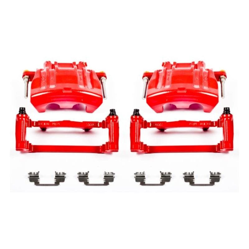 Power Stop 2012 Chrysler 300 Front Red Calipers w/Brackets - Pair