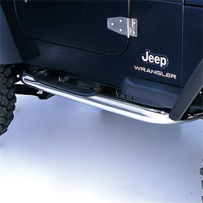 Rugged Ridge 3-In Round Tube Steps SS 97-06TJ thumbnail 2