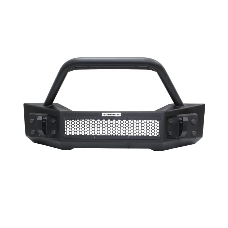 Go Rhino 07-20 Jeep Wrangler JL/JLU/JK/JKU/Gladiator JT Rockline Front Stubby Bumper w/ Overrider thumbnail 4