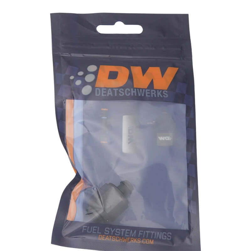 DeatschWerks 6AN Female Flare Swivel to 5/16in Single Hose Barb - Anodized Matte Black thumbnail 2