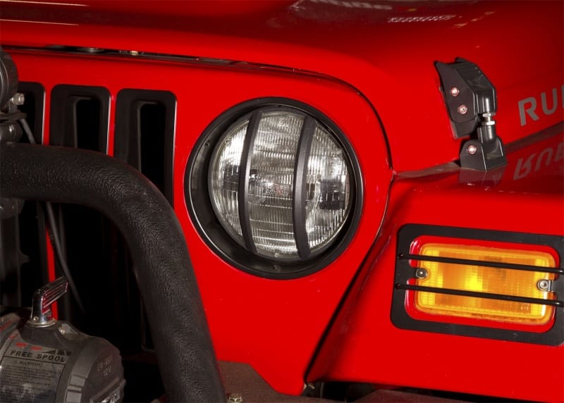 Rugged Ridge Headlight Bezels Black 97-06 Jeep Wrangler thumbnail 3