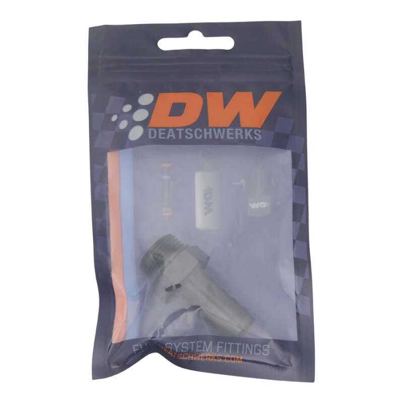 DeatschWerks 8AN ORB Male to 1/2in Male Triple Barb Fitting (Incl O-Ring) - Anodized Matte Black thumbnail 2