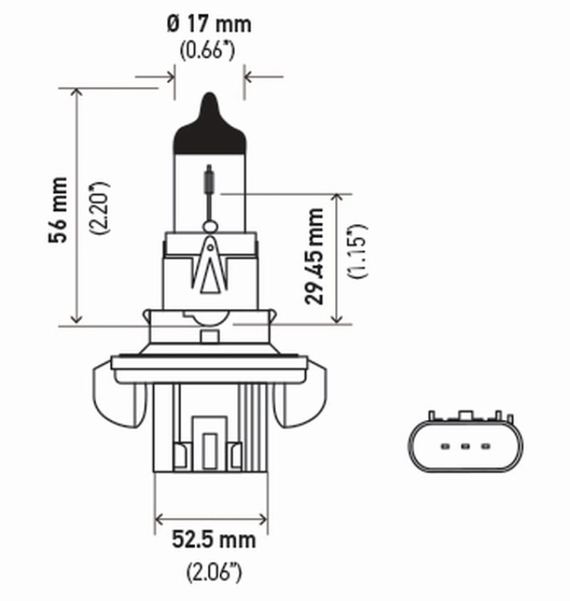 Hella Bulb H13 12V 60/55W P264T T4 (2) thumbnail 2