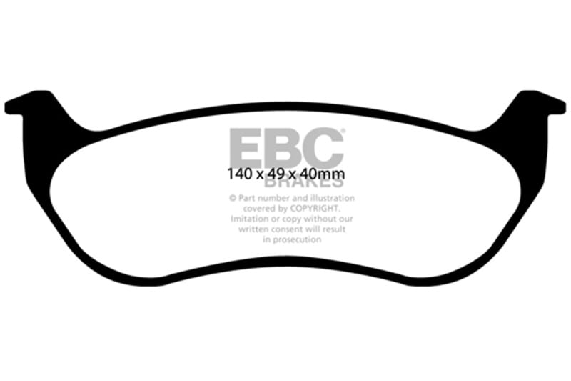 EBC 02-07 Jeep Liberty 2.4 Extra Duty Rear Brake Pads thumbnail 2