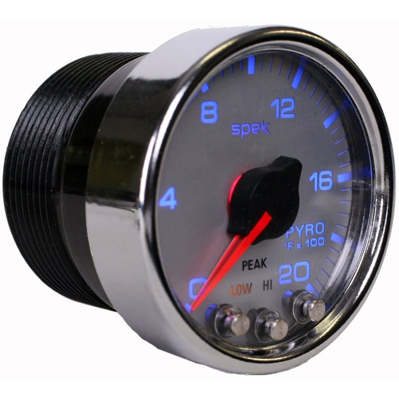 Autometer Spek-Pro Gauge Pyro. (Egt) 2 1/16in 2000f Stepper Motor W/Peak & Warn Slvr/Chrm - P31021 thumbnail 3