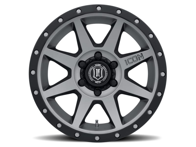 ICON Rebound 18x9 5x5 -12mm Offset 4.5in BS 71.5mm Bore Titanium Wheel thumbnail 2
