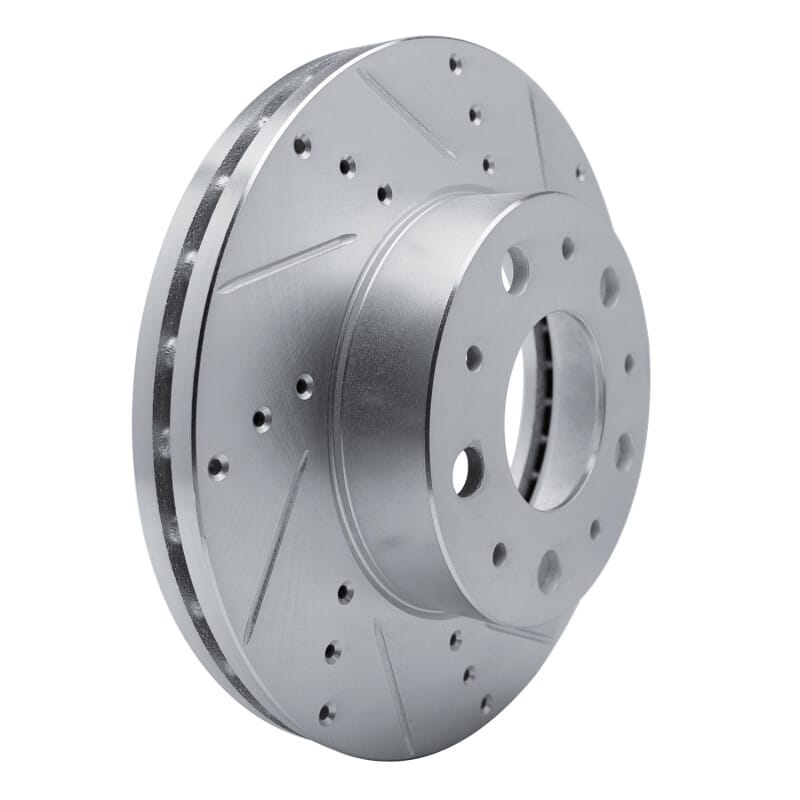 R1 14-25 Ram Promaster 1500 Front Right Drilled & Slotted Silver Brake Rotor thumbnail 2
