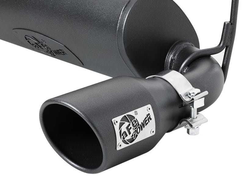 aFe Rebel Series 409 Stainless Steel Cat-Back Exhaust 18-21 Jeep Wrangler JL 2.0L (t) - Black Tip thumbnail 3