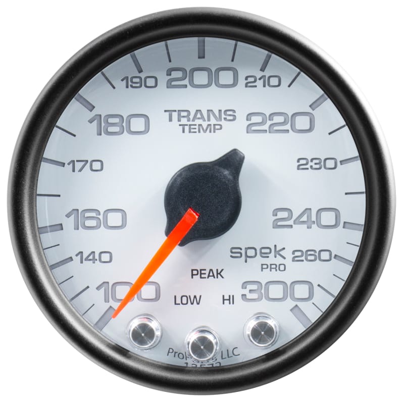 Autometer Spek-Pro Gauge Trans Temp 2 1/16in 300f Stepper Motor W/Peak & Warn Wht/Blk thumbnail 2