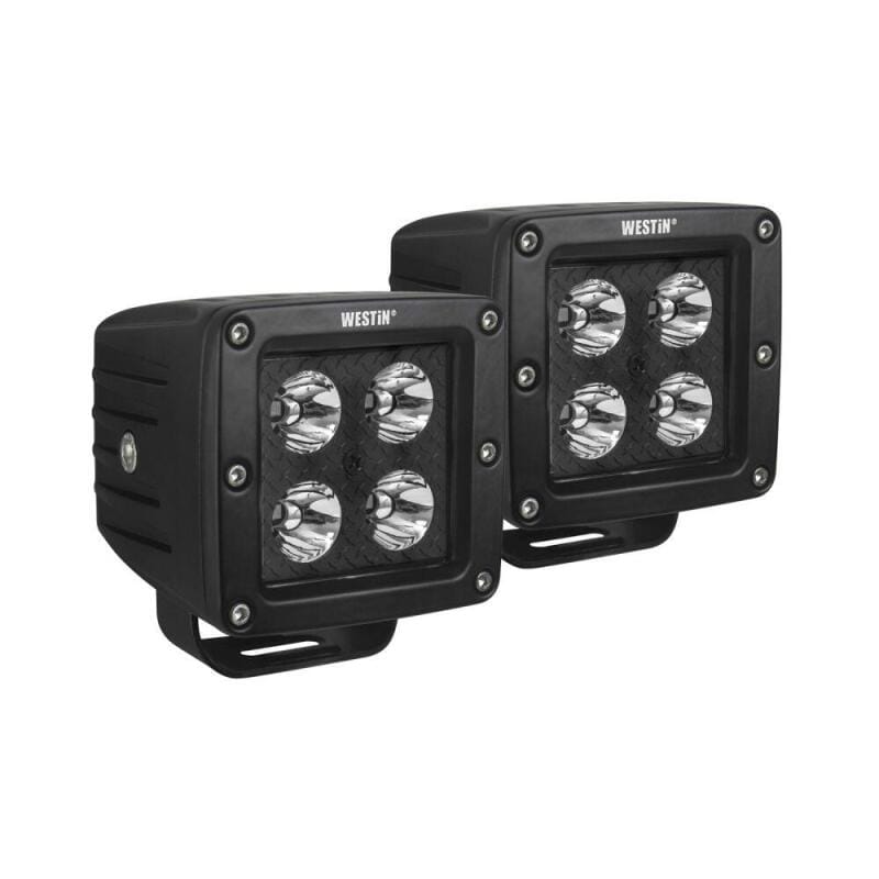 Westin HyperQ LED Auxiliary Lights 3in x 3in cube 20w Flood - Black thumbnail 2