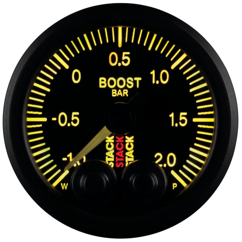Autometer Stack 52mm -1 to +2 Bar (Incl T-Fitting) Pro-Control Boost Pressure Gauge - Black thumbnail 9